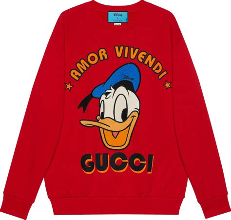 gucci sweatshirt donald duck|mickey mouse in Gucci.